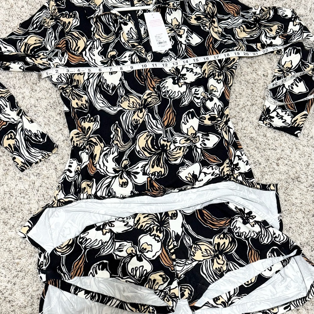 NWT Lilly Pulitzer Alalynn Long Sleeve Romper in Onyx Irisistable size XL - Picture 7 of 8